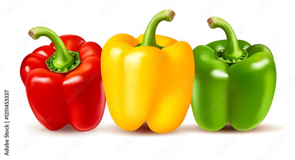 a group of bell peppers