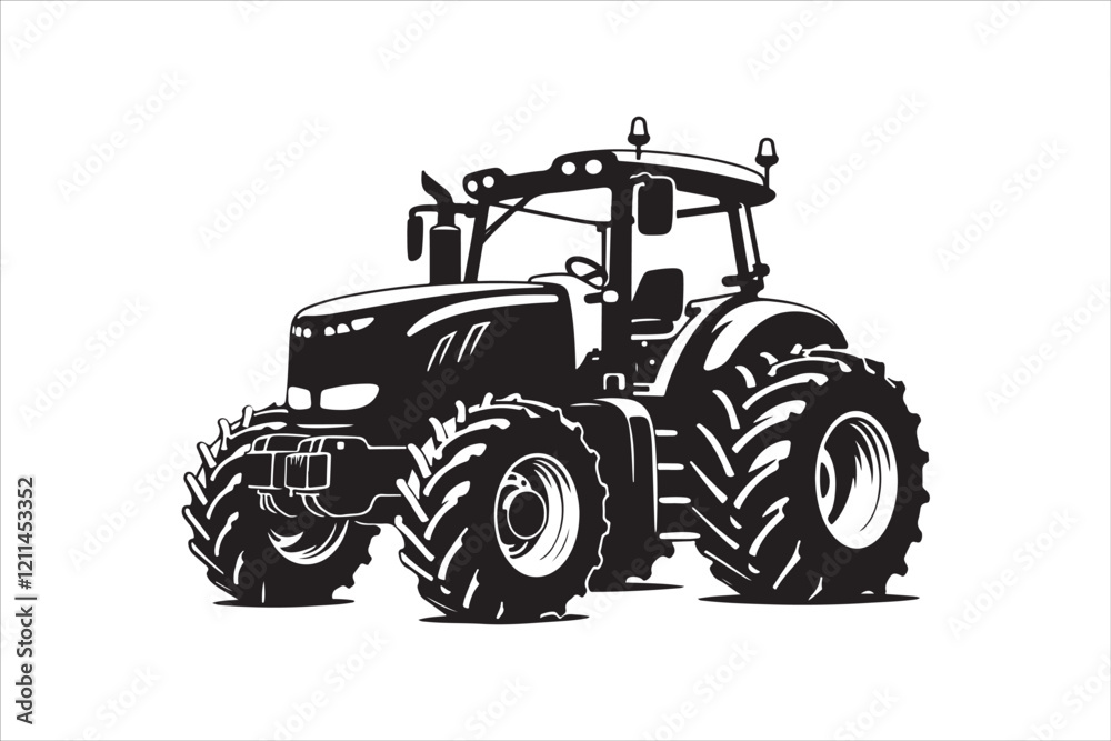 Obraz premium Tractor Silhouette Design Set