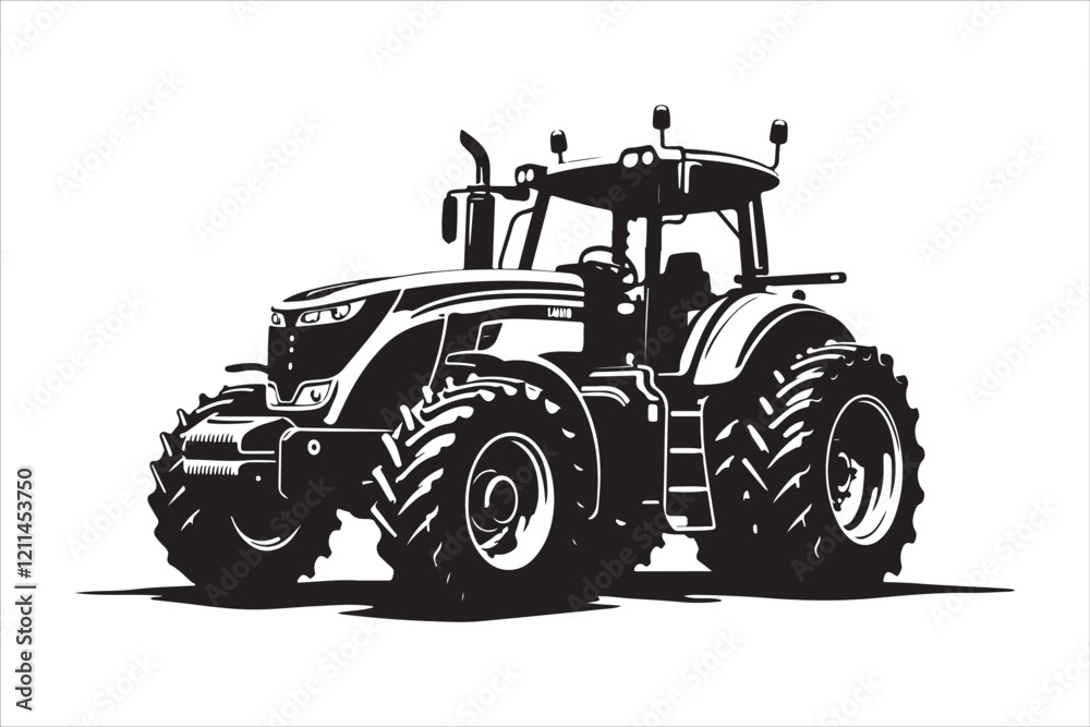 Obraz premium Tractor Silhouette Design Set
