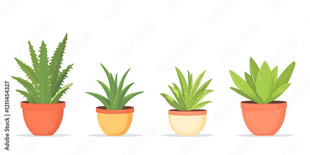 Fototapeta premium a group of potted plants