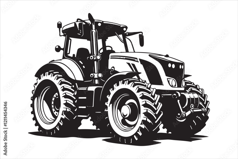 Obraz premium Tractor Silhouette Design Set