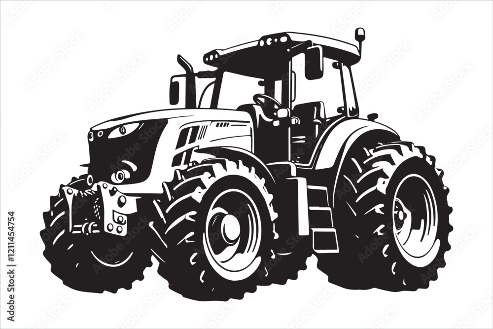 Obraz premium Tractor Silhouette Design Set
