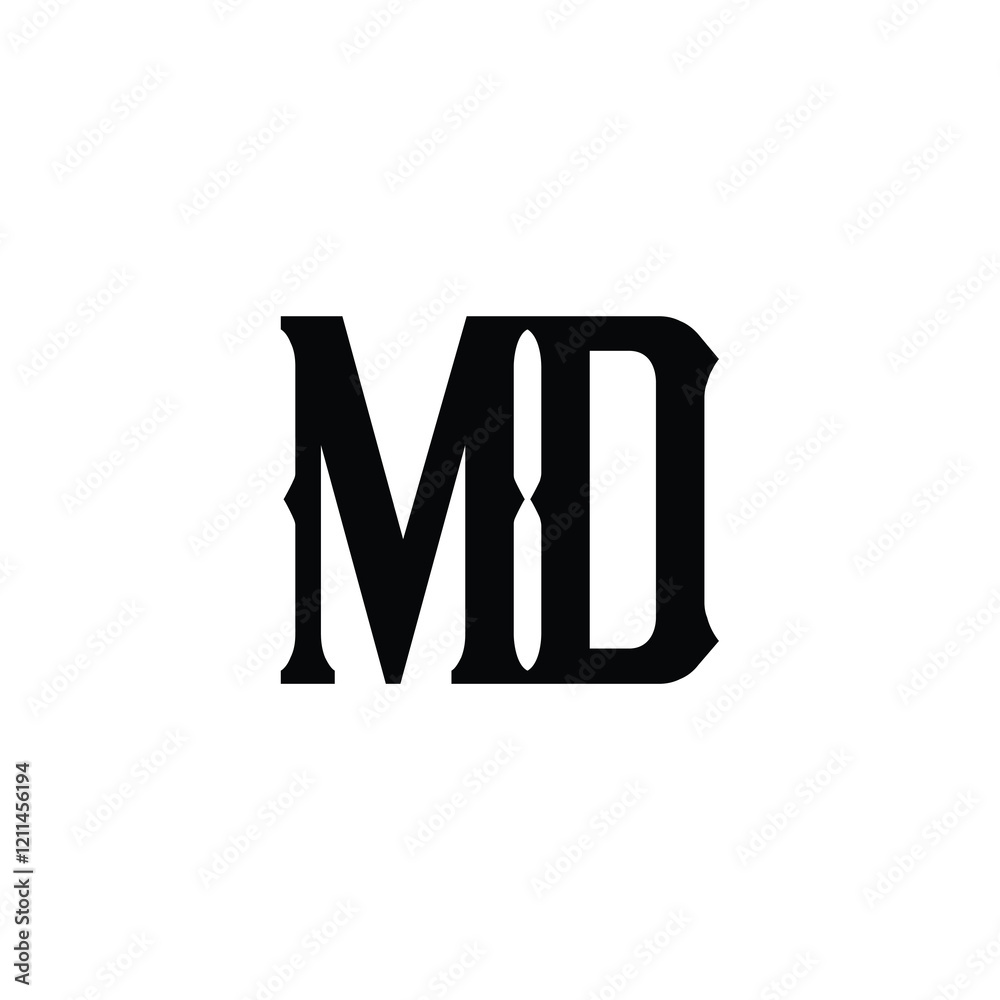 MD monogram logo design letter text name symbol monochrome logotype alphabet character simple logo MD monogram logo design letter text name symbol monochrome logotype alphabet character simple logo