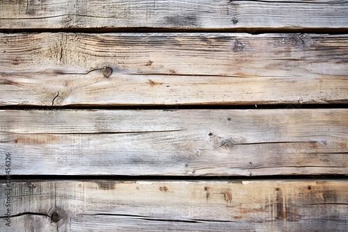 Close-up of a natural wood plank fence.