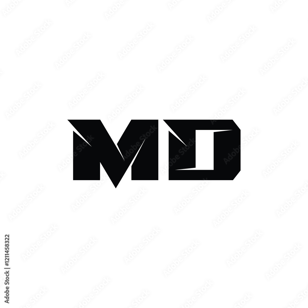 MD monogram logo design letter text name symbol monochrome logotype alphabet character simple logo MD monogram logo design letter text name symbol monochrome logotype alphabet character simple logo