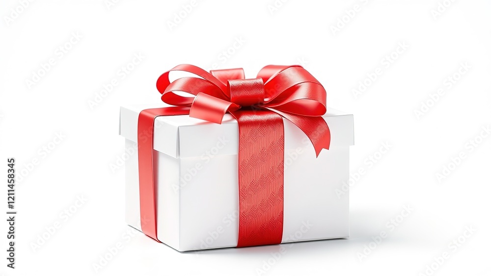 Elegant Holiday Gift Box with Bow - AI Art Elegant Holiday Gift Box with Bow - AI Art