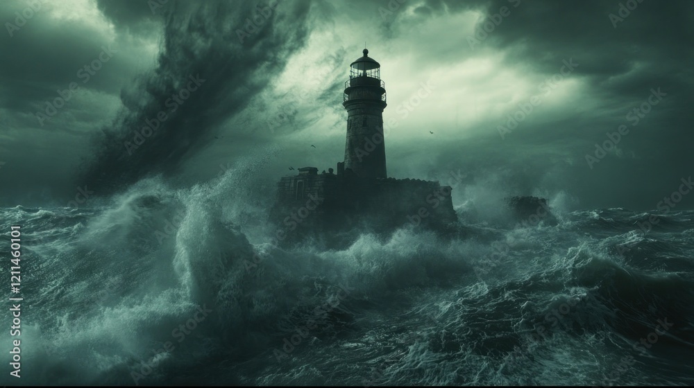 Lighthouse Amidst a Tempestuous Sea Lighthouse Amidst a Tempestuous Sea