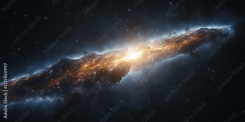 Fototapeta premium Cosmic Nebula Glowing gas and dust in space.
