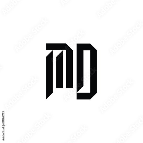 MD monogram logo design letter text name symbol monochrome logotype alphabet character simple logo