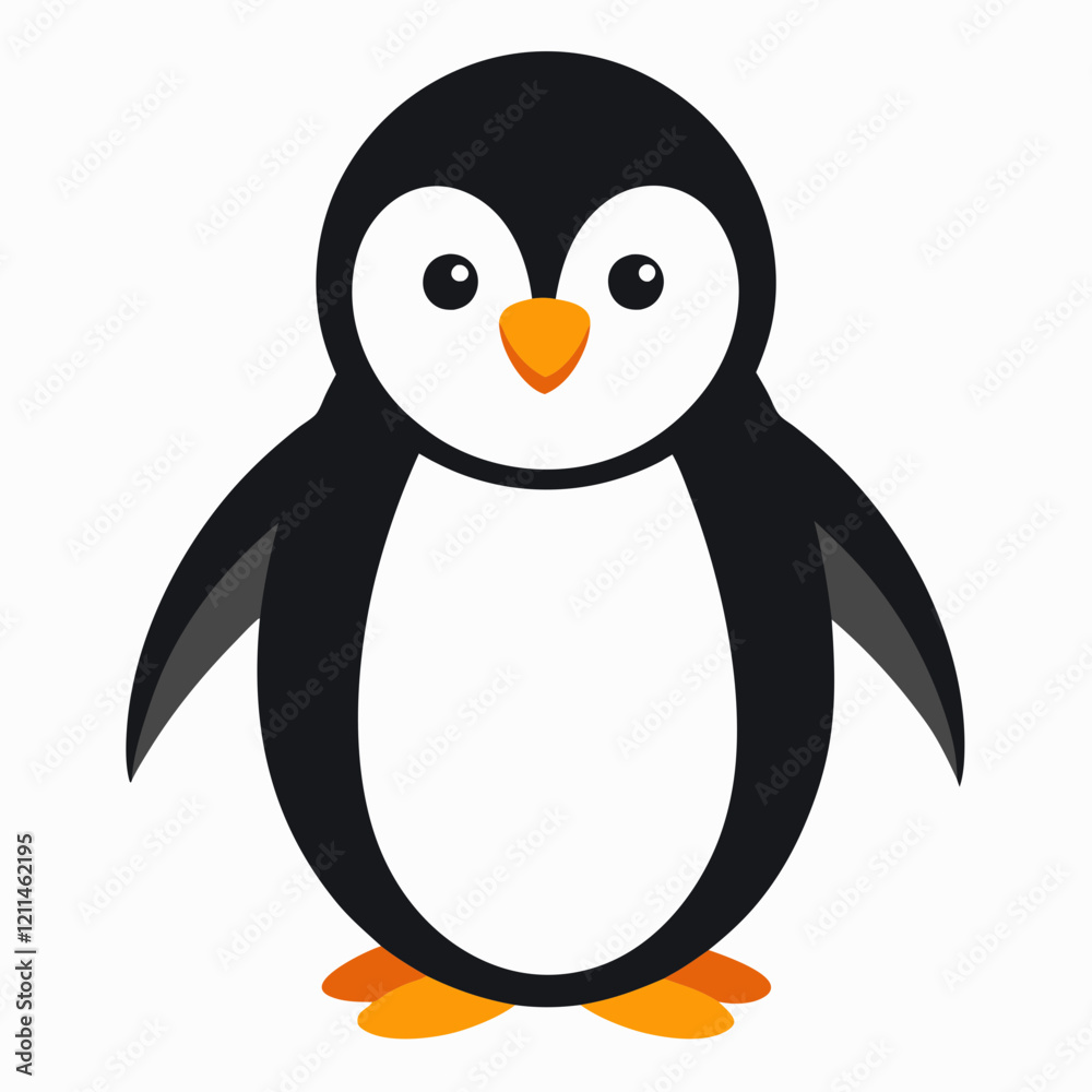 Obraz premium Simple Penguin Silhouette on White