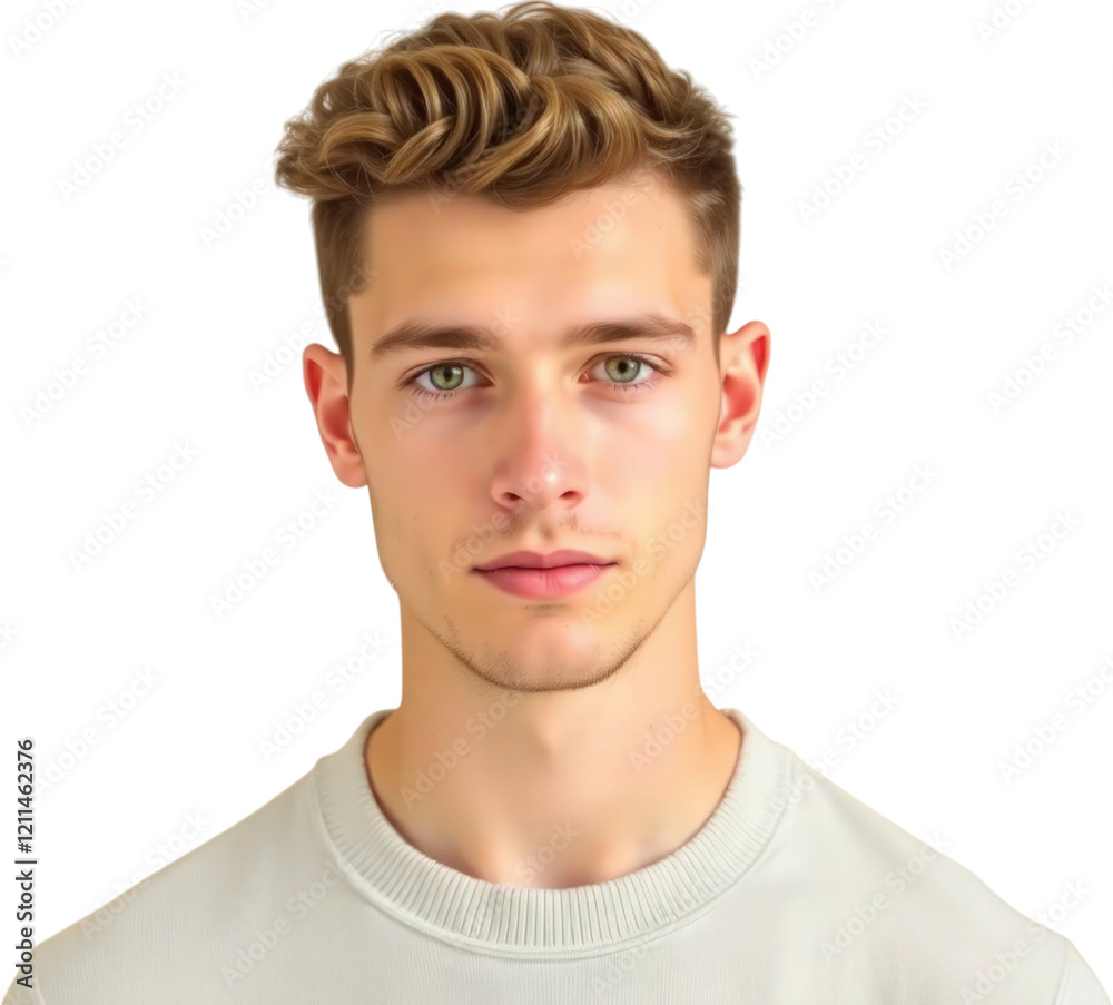 Obraz premium Young Danish European man isolated on transparent background