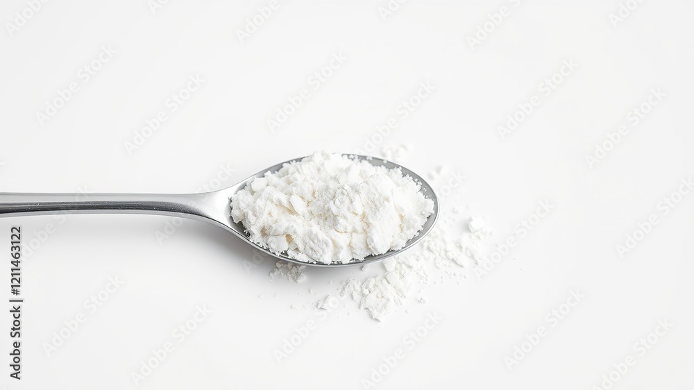 Flour Spoonful - White Background, High Definition