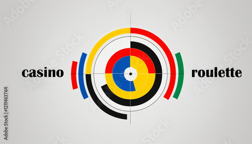 Avant-garde image of roulette, minimalism