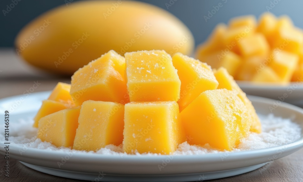 Fresh Mango Cubes with Sugar Fresh Mango Cubes with Sugar