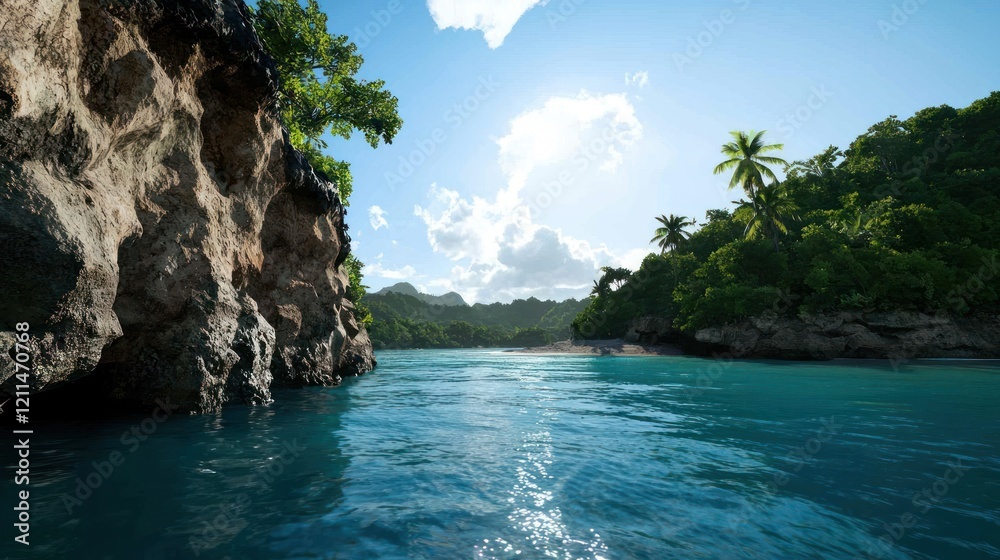 Obraz premium Tropical Island Cove