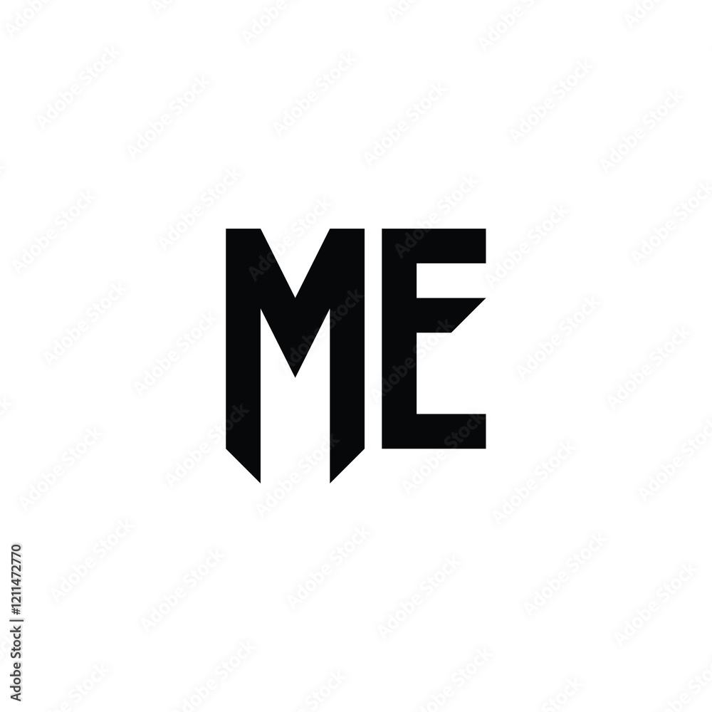 ME monogram logo design letter text name symbol monochrome logotype alphabet character simple logo ME monogram logo design letter text name symbol monochrome logotype alphabet character simple logo