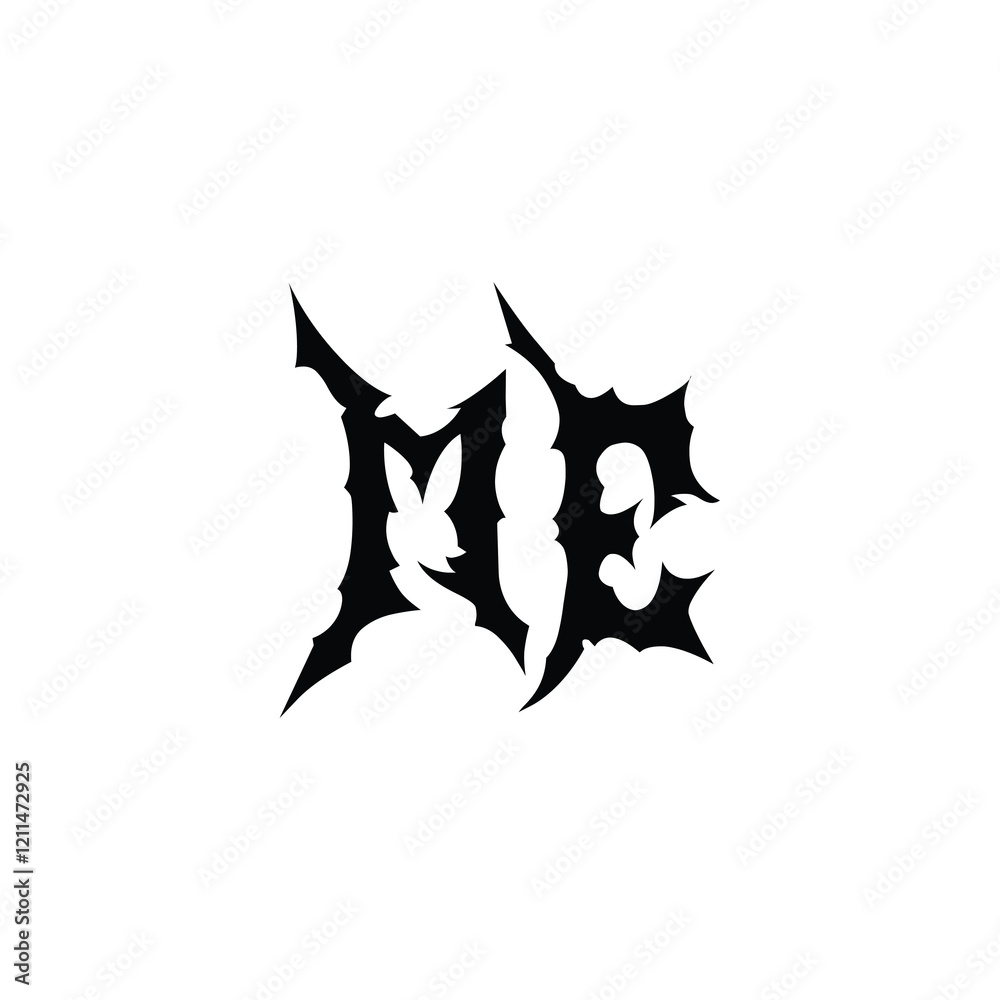 ME monogram logo design letter text name symbol monochrome logotype alphabet character simple logo ME monogram logo design letter text name symbol monochrome logotype alphabet character simple logo