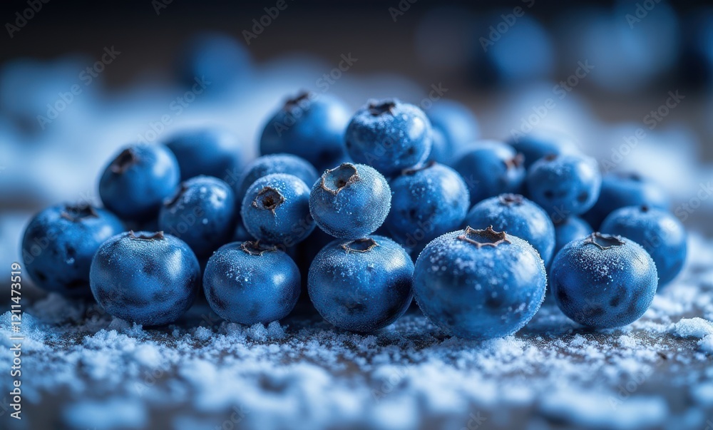 Fresh blueberries sprinkled with sugar Fresh blueberries sprinkled with sugar