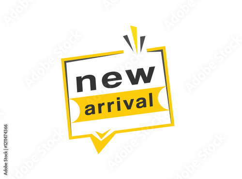 New arrival banner, web element advertising design. announcment vector illustration.