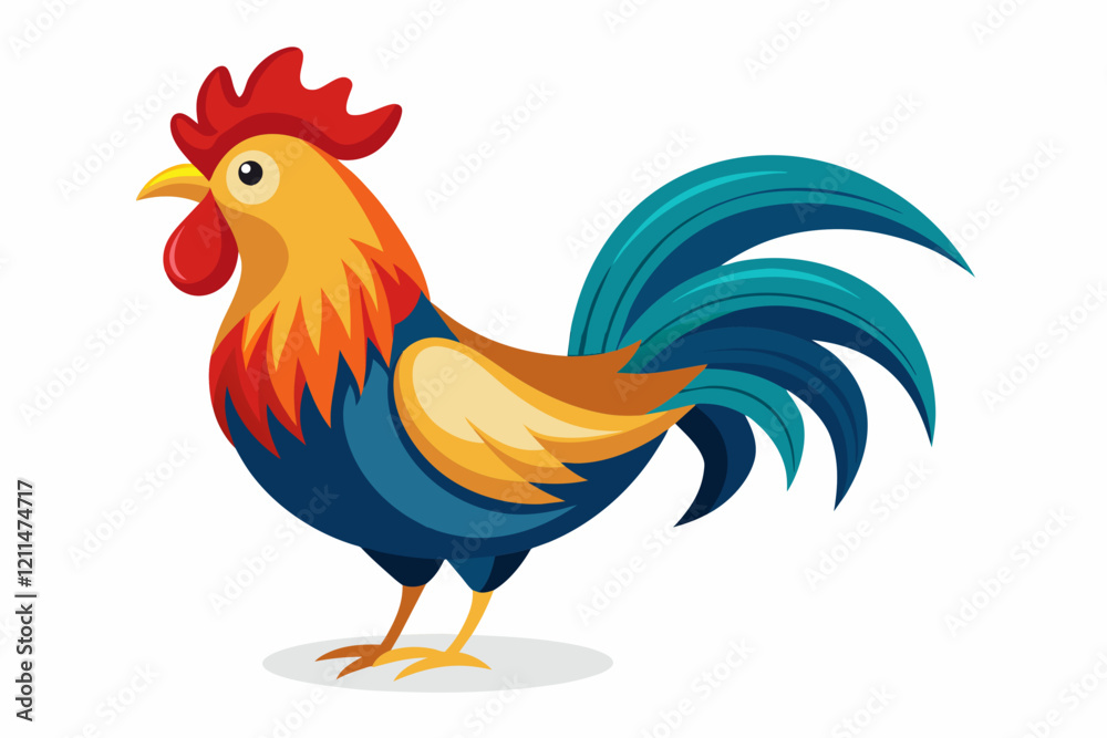 Fototapeta premium A Gallo vector art illustration.