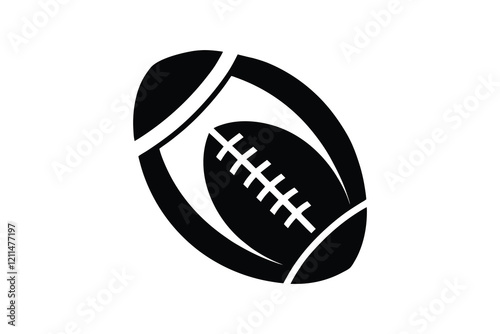 amrican football silhouette, American football ball icon, Sports ball vector illustration design and graphic  