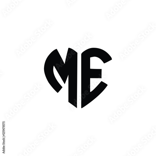 Free Download ME monogram logo design letter text name symbol monochrome logotype alphabet character simple logo - GFXLoad