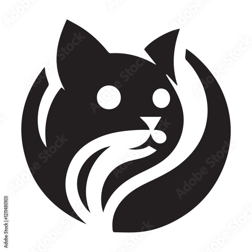 Cute Black Cat Silhouette, Perfect for Pet Lovers