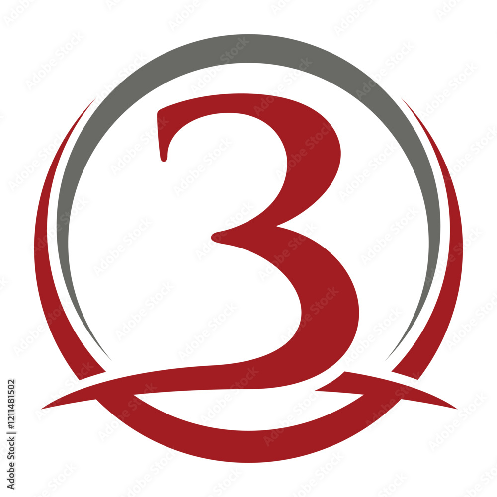 number 3 flat design swoosh template 2 number 3 flat design swoosh template 2