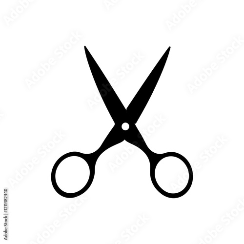 Scissor silhouette vector illustration.