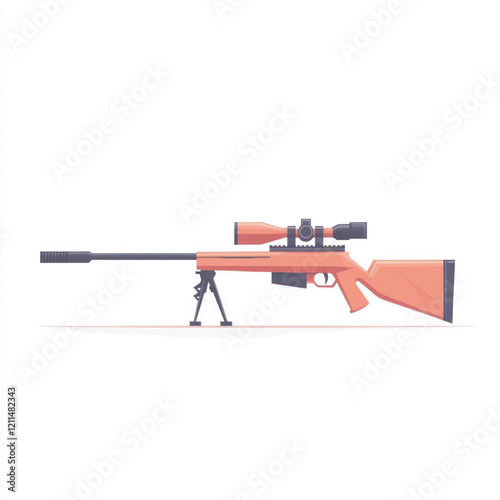side view of a minimalist sniper gun