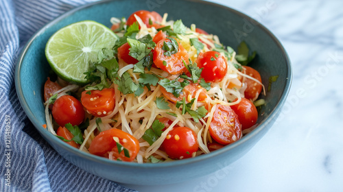 Vibrant Green Papaya Salad:...