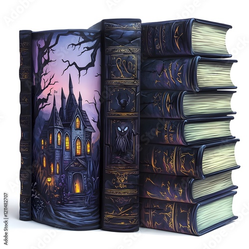 Goosebumps book covers featuring spooky illustrations