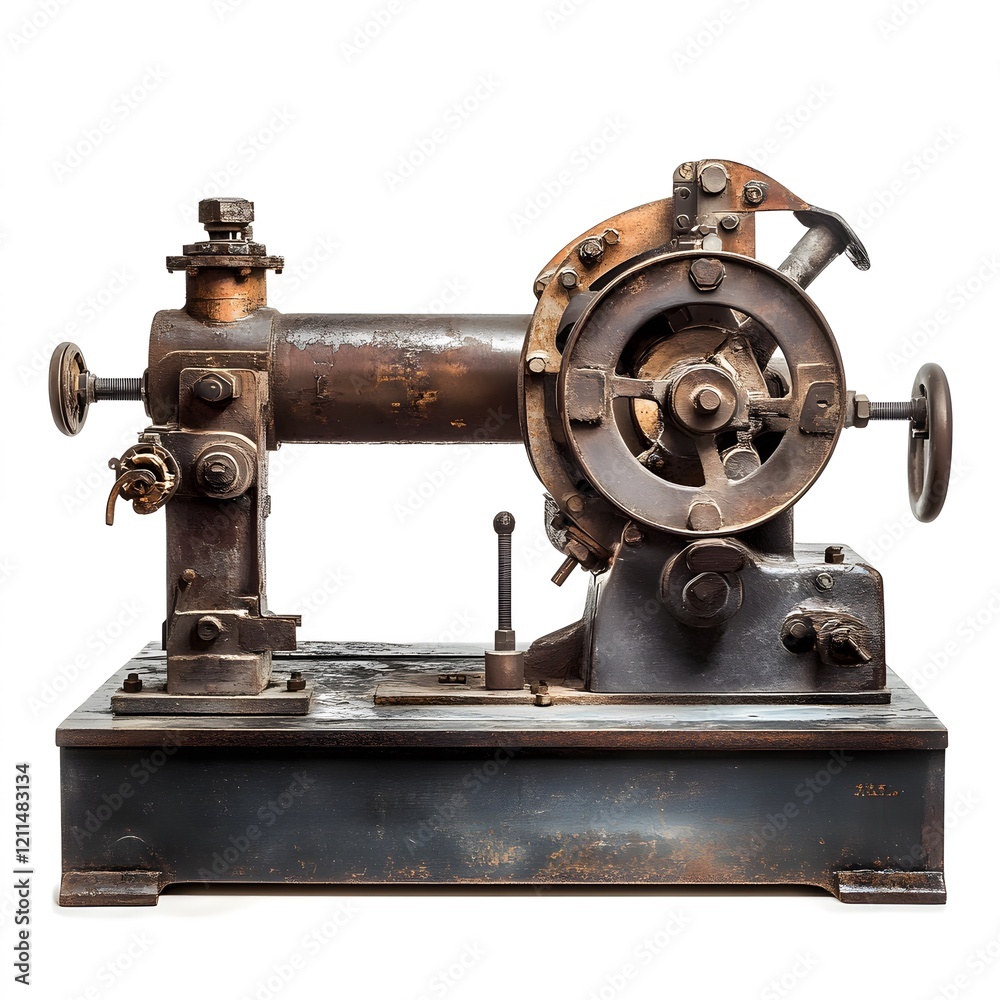 Fototapeta premium Old industrial machinery at the Baltimore Museum of Industry