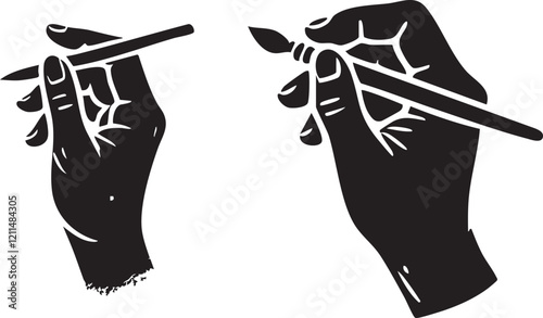 nice Rose silhouette vector art illustration