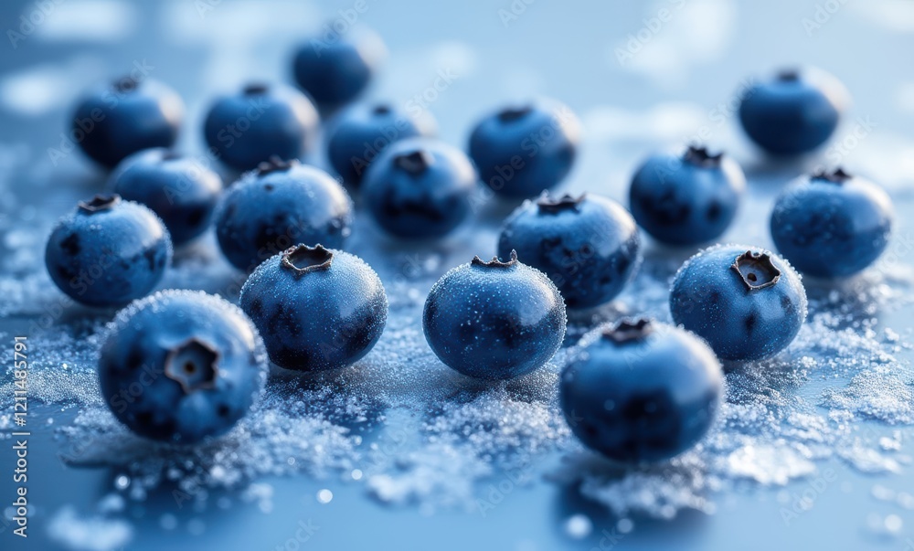 Fresh blueberries with icy frost. Fresh blueberries with icy frost.