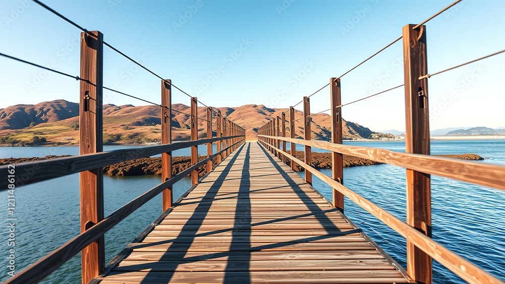 Naklejka premium Marin Headlands Bridge Over Rodeo Lagoon - Golden Gate Park