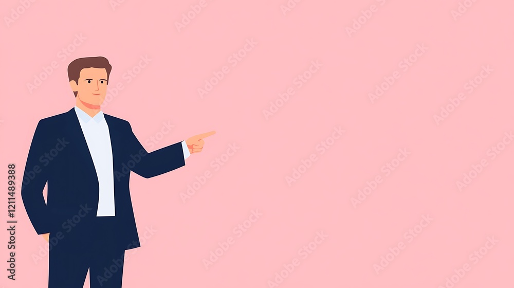 A Confident Businessman Presenting Ideas with Enthusiasm A Confident Businessman Presenting Ideas with Enthusiasm