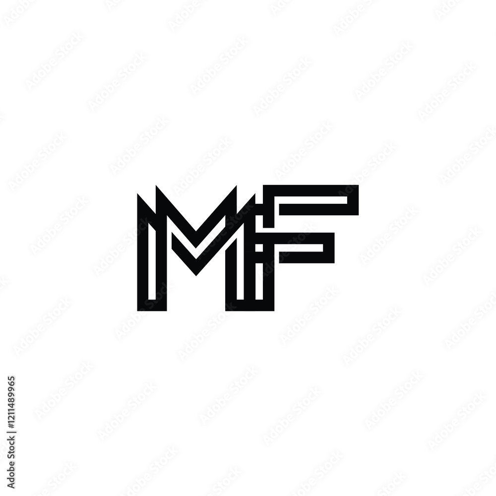 MF monogram logo design letter text name symbol monochrome logotype alphabet character simple logo MF monogram logo design letter text name symbol monochrome logotype alphabet character simple logo