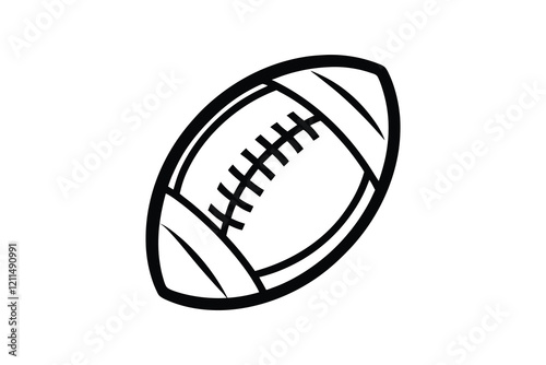 amrican football silhouette, American football ball icon, Sports ball vector illustration design and graphic  