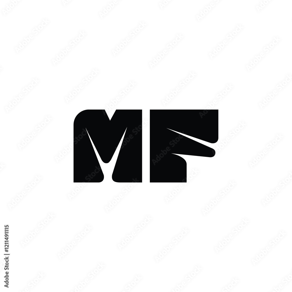 MF monogram logo design letter text name symbol monochrome logotype alphabet character simple logo MF monogram logo design letter text name symbol monochrome logotype alphabet character simple logo