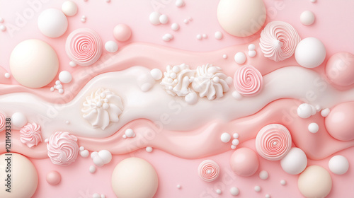 Whimsical Pink Swirls: A vi...