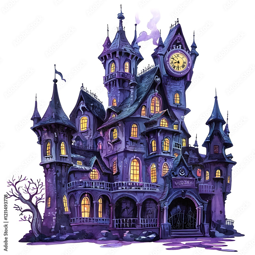 Enchanting Gothic Castle at Night. Enchanting Gothic Castle at Night.