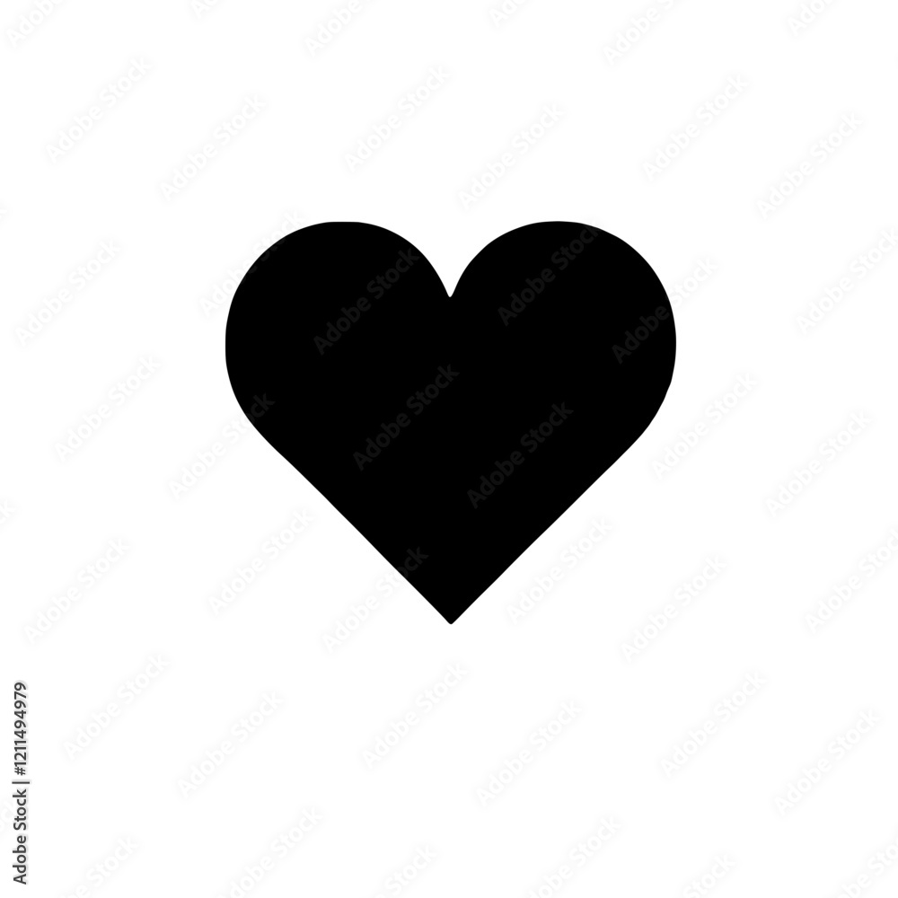 Simple Heart Icon: A timeless, minimalist design of a black heart icon, capturing the essence of love, affection, and care. The heart symbol is ideal for diverse uses, representing romance. Simple Heart Icon: A timeless, minimalist design of a black heart icon, capturing the essence of love, affection, and care. The heart symbol is ideal for diverse uses, representing romance.