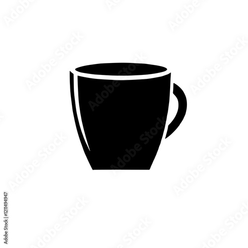 Coffee Break Icon:  A simple yet elegant silhouette of a coffee mug, perfect for representing the joy of a hot beverage, a break from work, or a moment of relaxation.