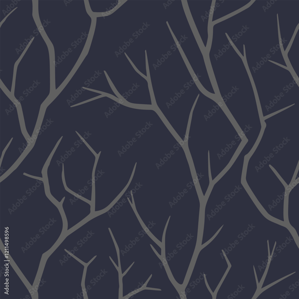 Seamless pattern of tree branches. Organic and intricate design resembling natural tree branches. Vector illustration Seamless pattern of tree branches. Organic and intricate design resembling natural tree branches. Vector illustration