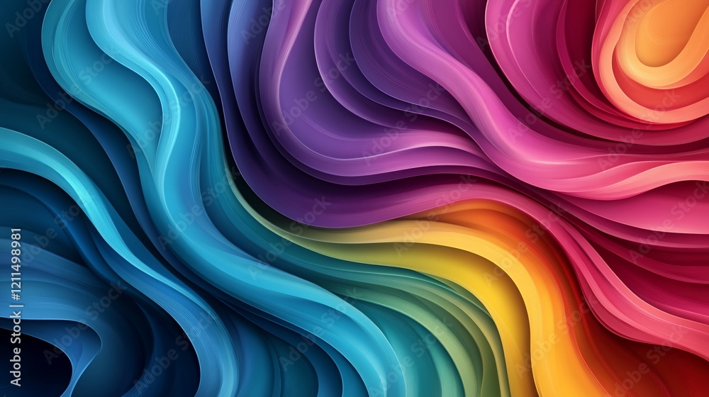 Obraz premium Abstract colorful wavy background. (2)