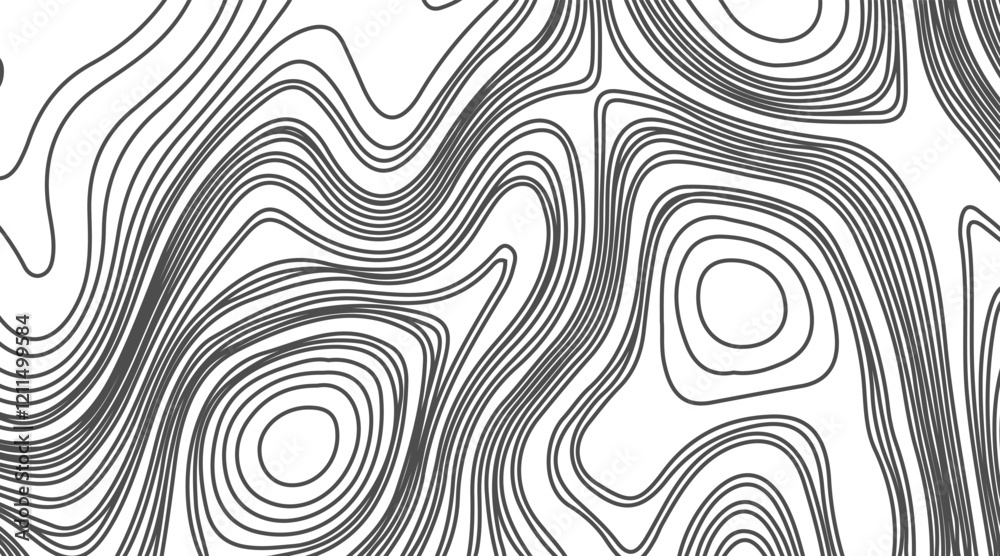 Fototapeta premium abstract wavy background. topographic contour background. contour lines background. Topographic map contour background.