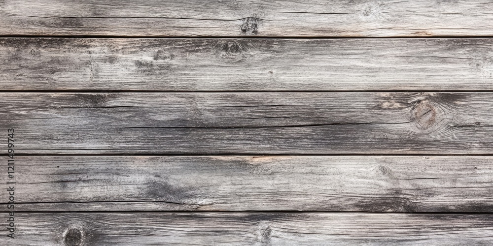 Gray weathered wooden planks arranged horizontally with varying textures and tones creating a rustic background ideal for design projects. Gray weathered wooden planks arranged horizontally with varying textures and tones creating a rustic background ideal for design projects.