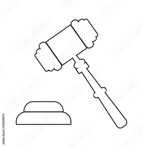 Gavel icon set. judge gavel icon vector. law icon vector. auction hammer
