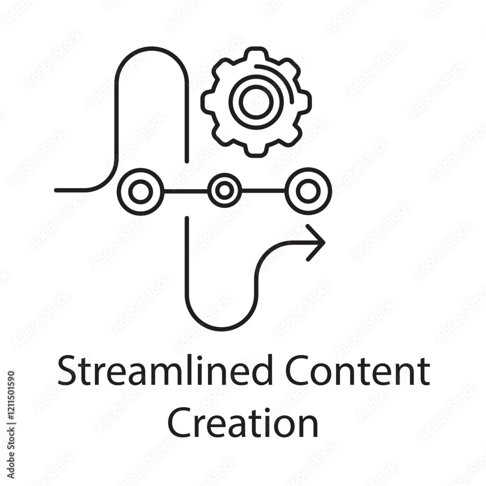 Streamlined Content Creation Icon. Vector Icon Design Streamlined Content Creation Icon. Vector Icon Design